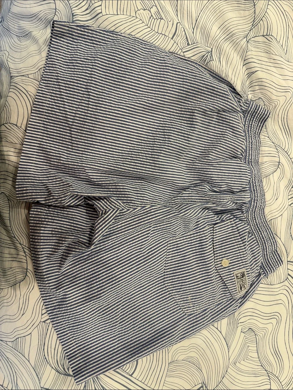 Polo by Ralph Lauren Navy and White Striped Men’s Swim Trunks